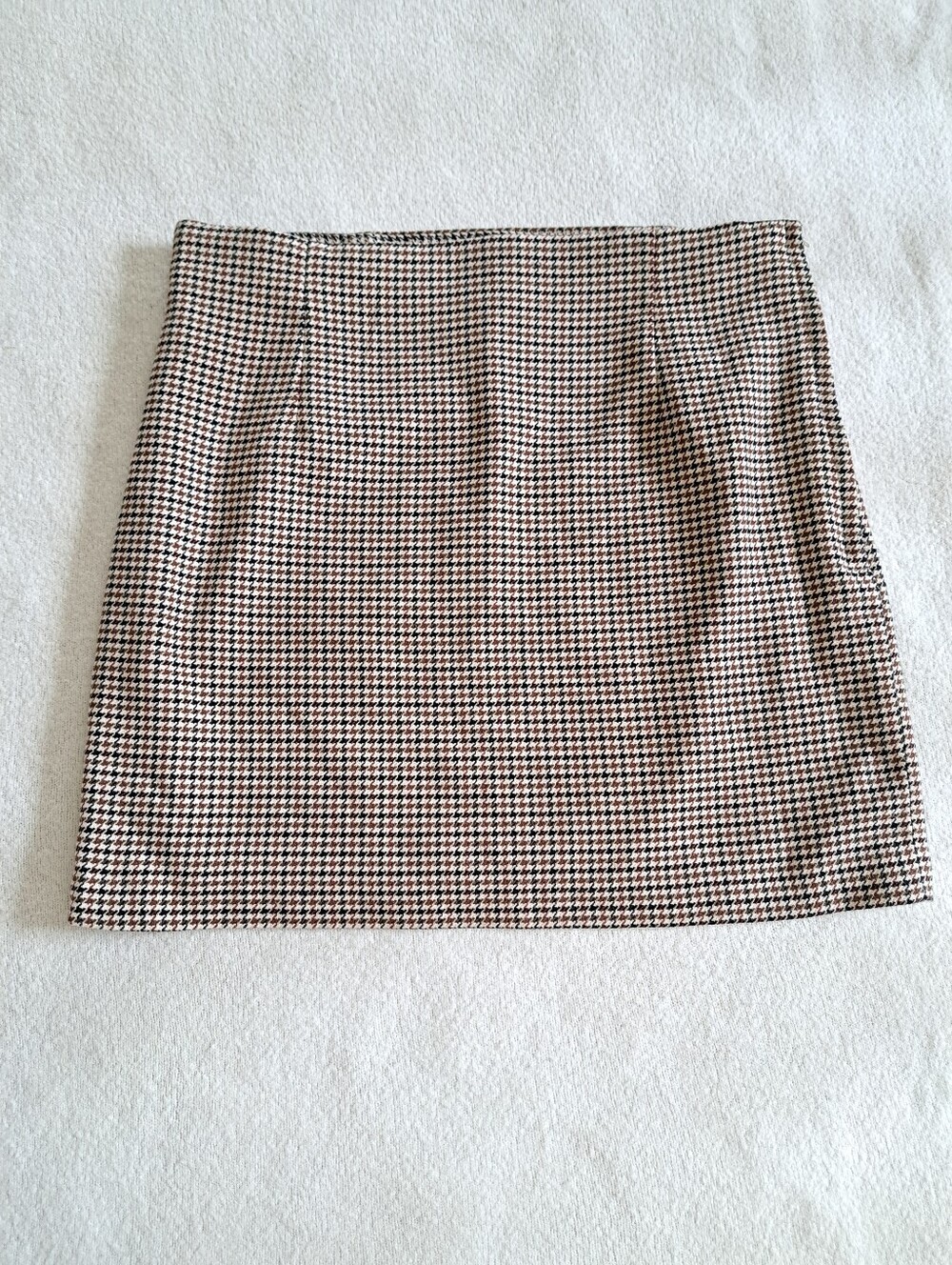 H&M Houndstooth Mini Skirt Womens Size 12 Fully Lined High Waist Preppy Academia